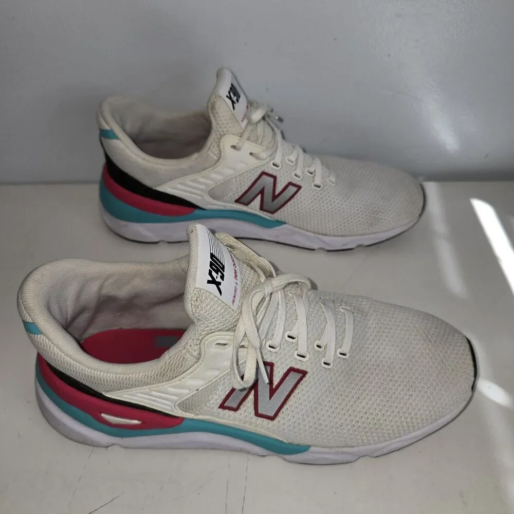 New Balance X-90 Athletic Sneakers Men's Size 11.5 White/Teal Mesh MSX90CRA